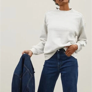 New Everlane The Track Oversized Crew Sweatshirt